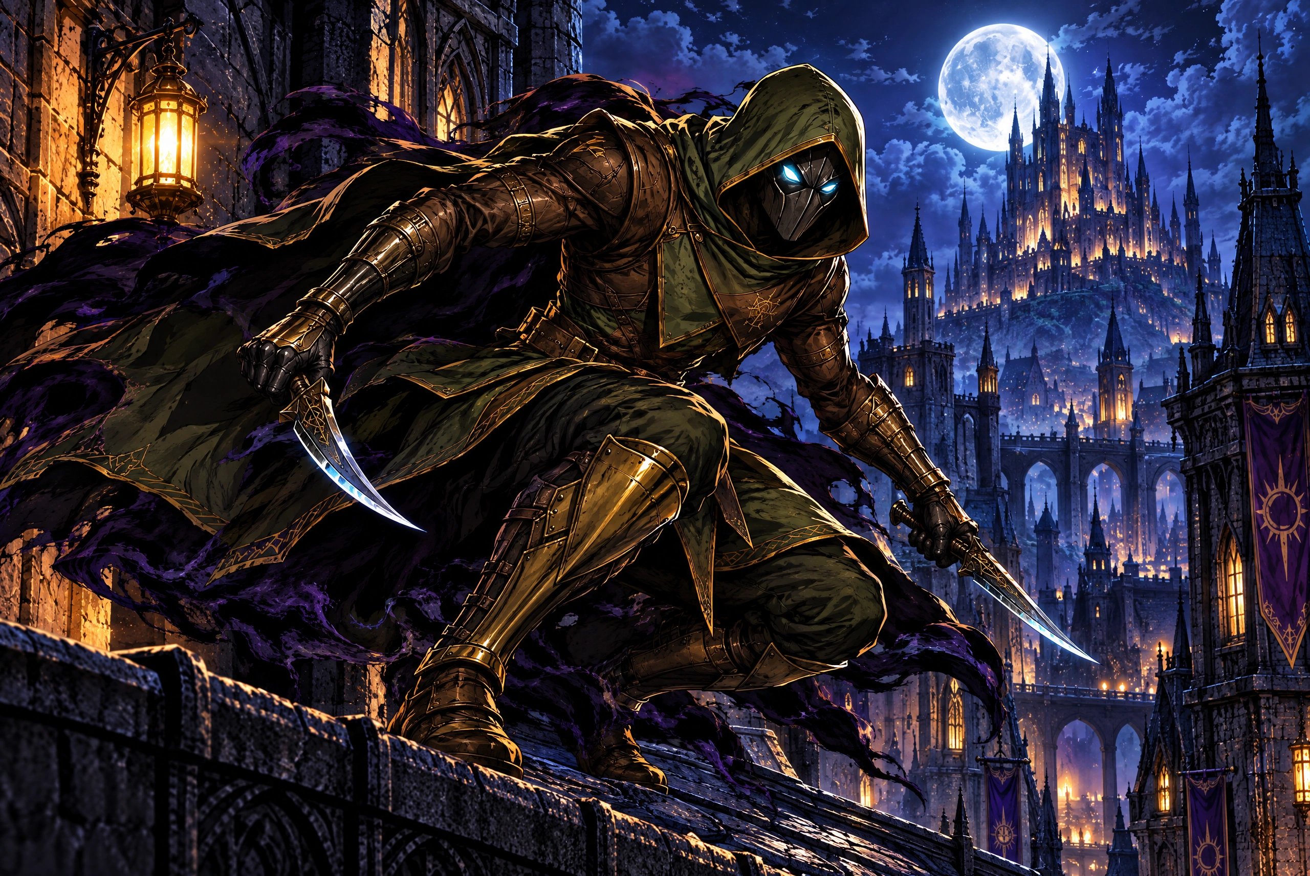 Nightshade in an original action illustration